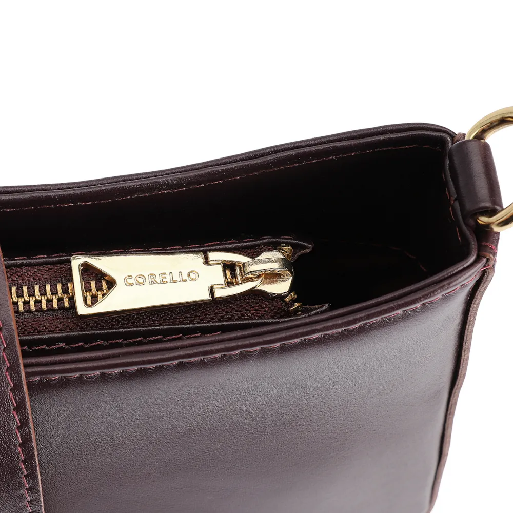 Bolsa De Ombro Couro Roxo - imagem 5