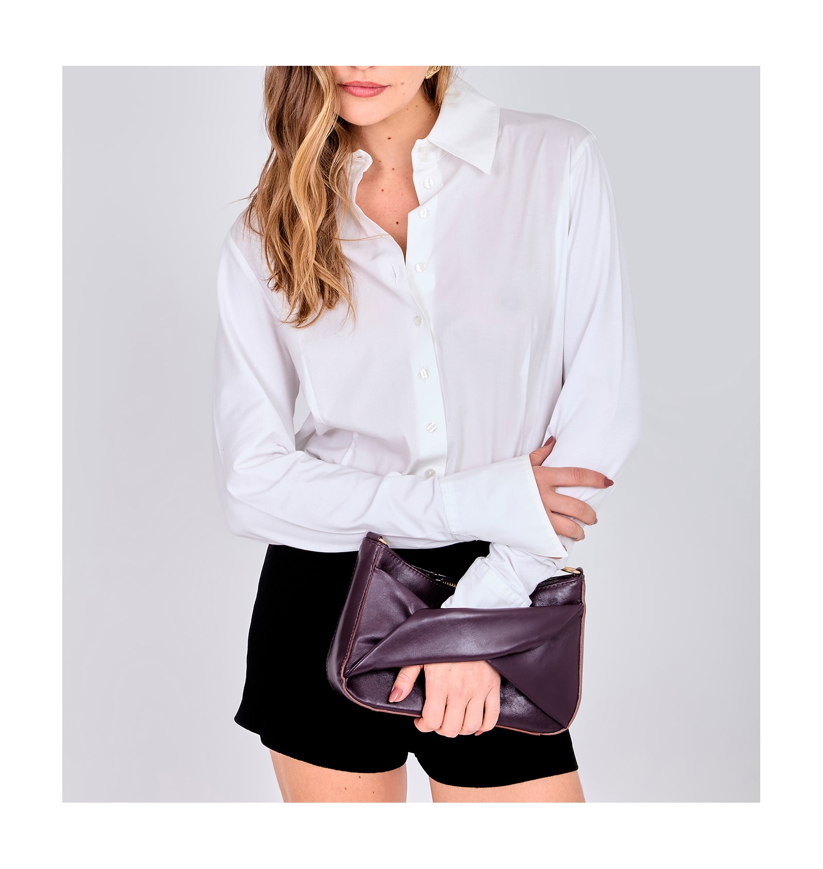 Bolsa De Ombro Couro Roxo