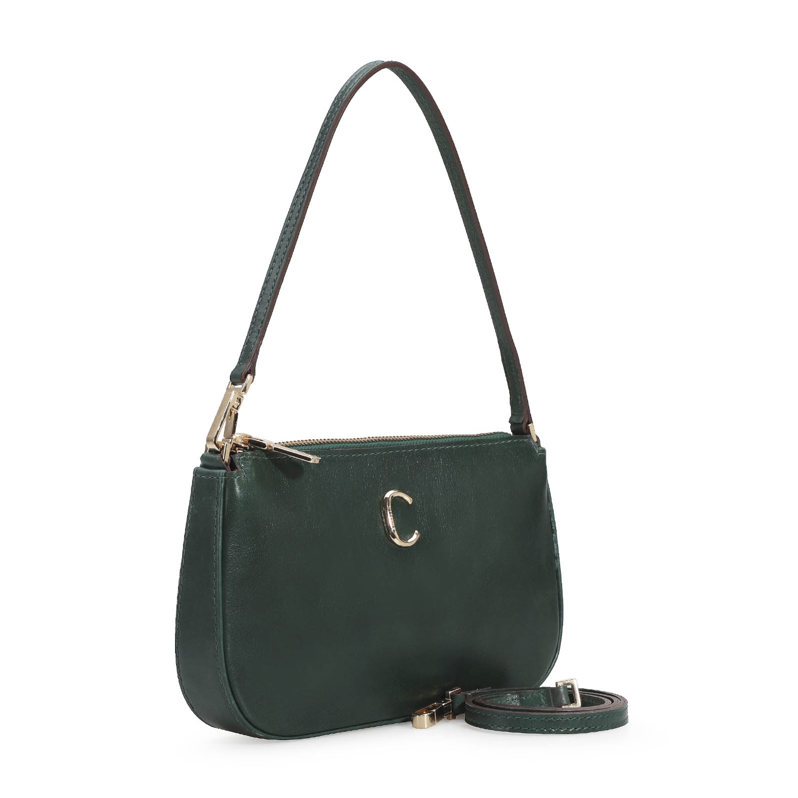Bolsa De Ombro Couro Verde