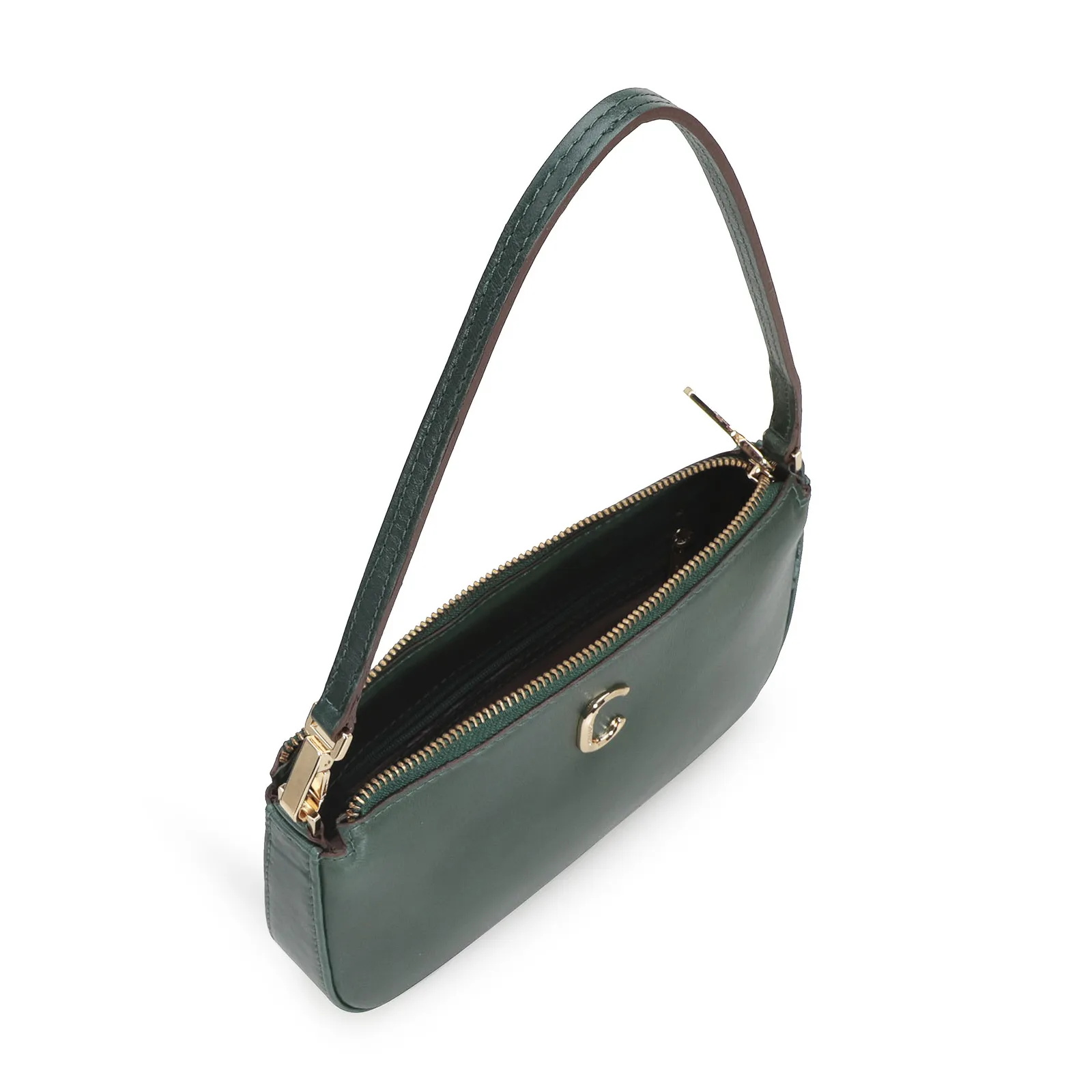 Bolsa De Ombro Couro Verde