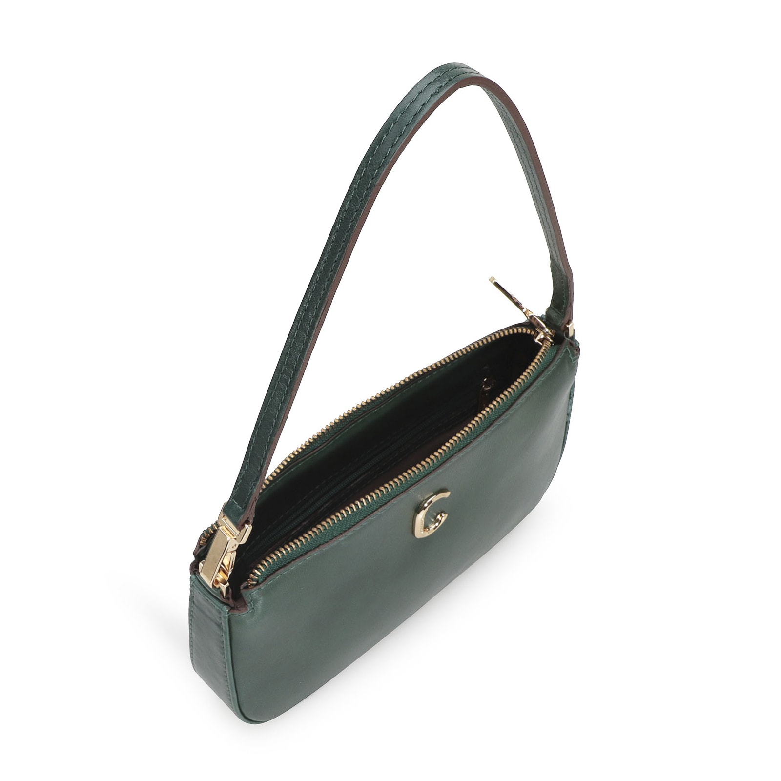 Bolsa De Ombro Couro Verde