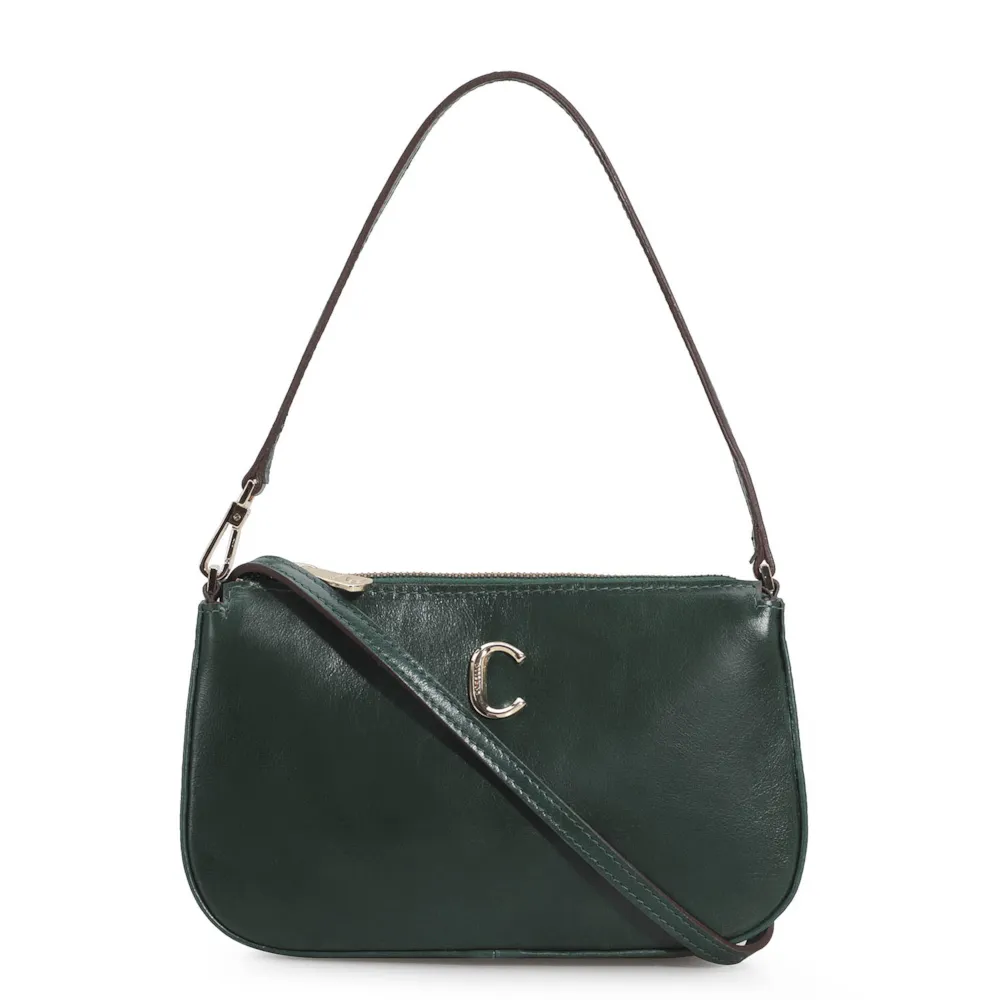 Bolsa De Ombro Couro Verde