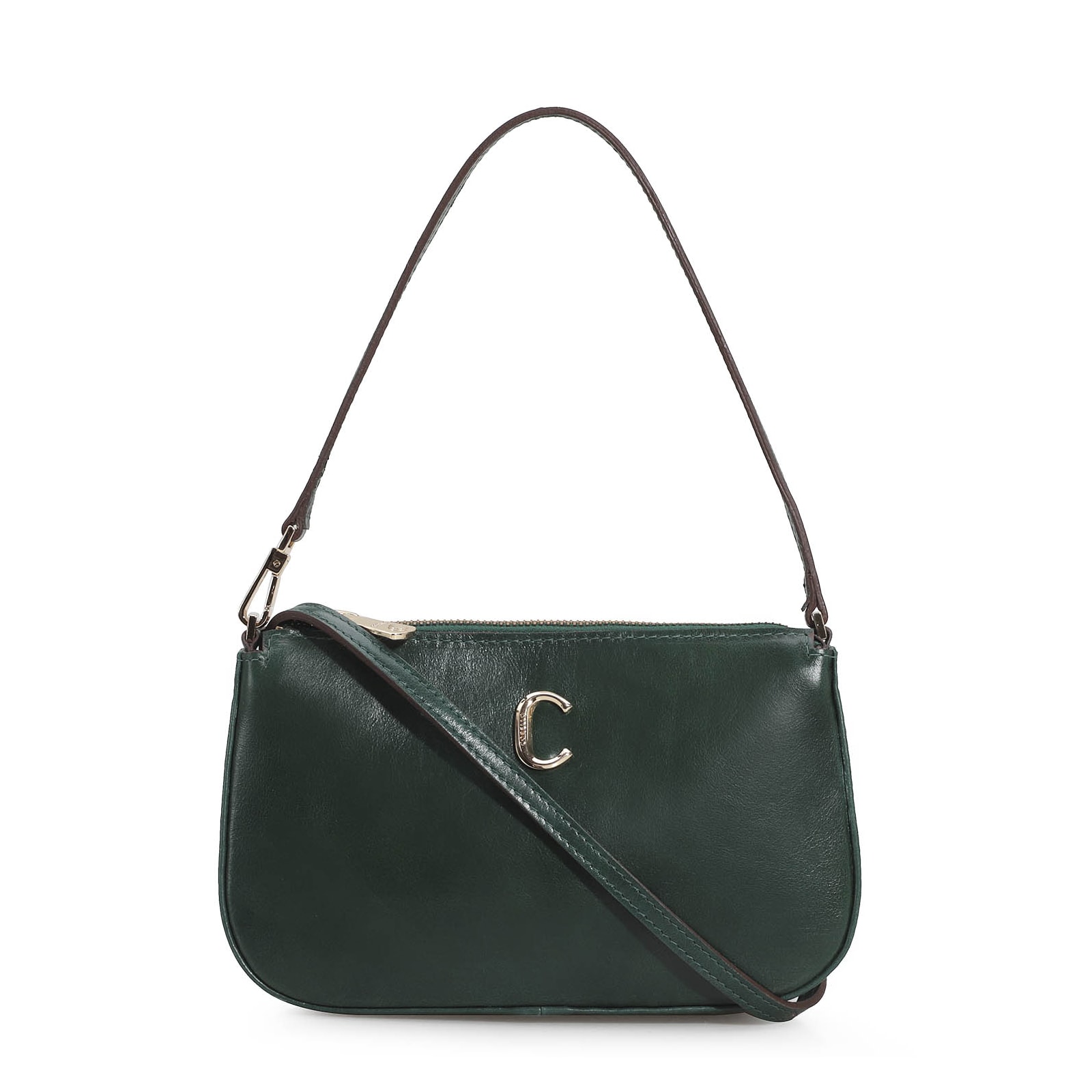 Bolsa De Ombro Couro Verde