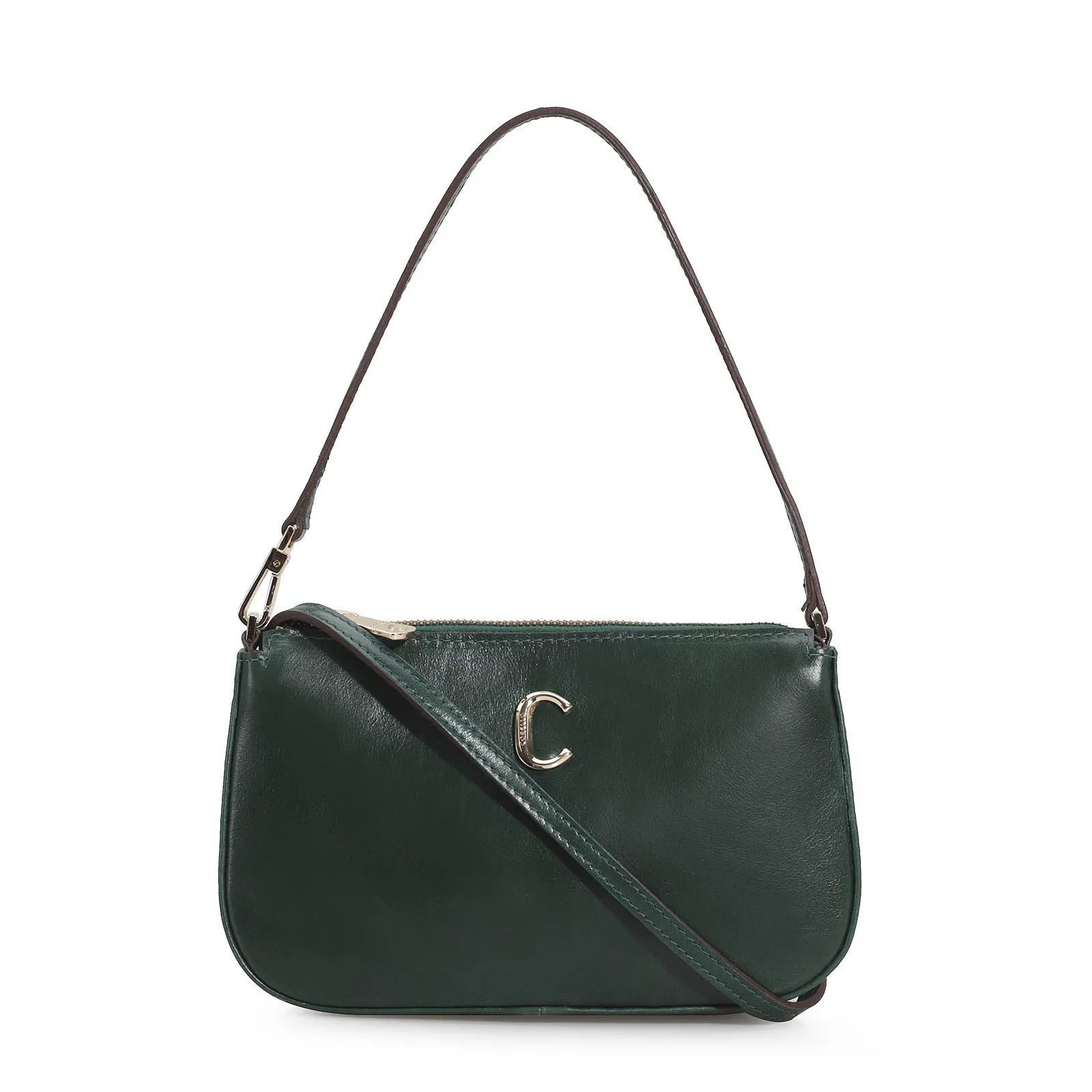 Bolsa De Ombro Couro Verde