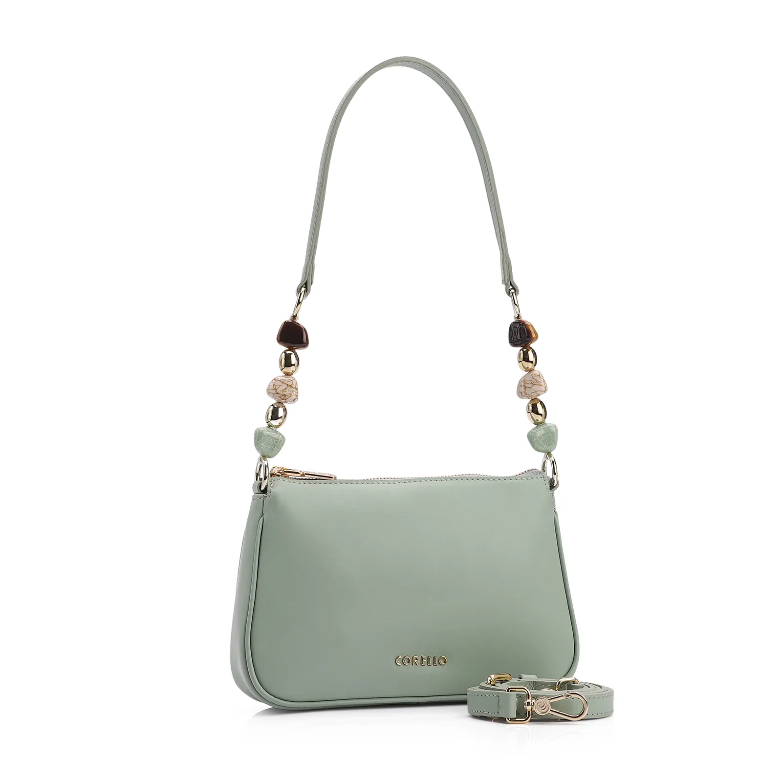Bolsa De Ombro Couro Verde