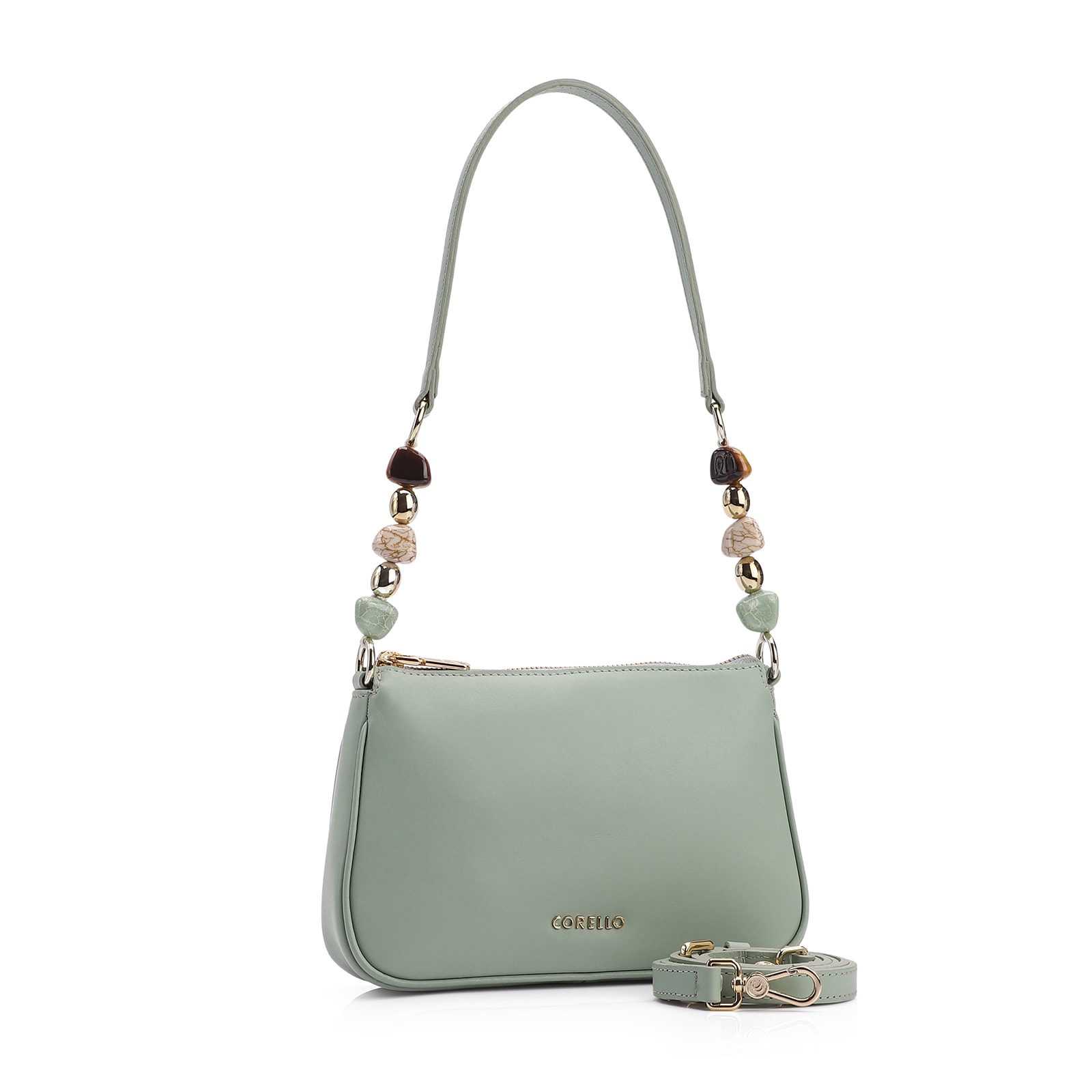 Bolsa De Ombro Couro Verde