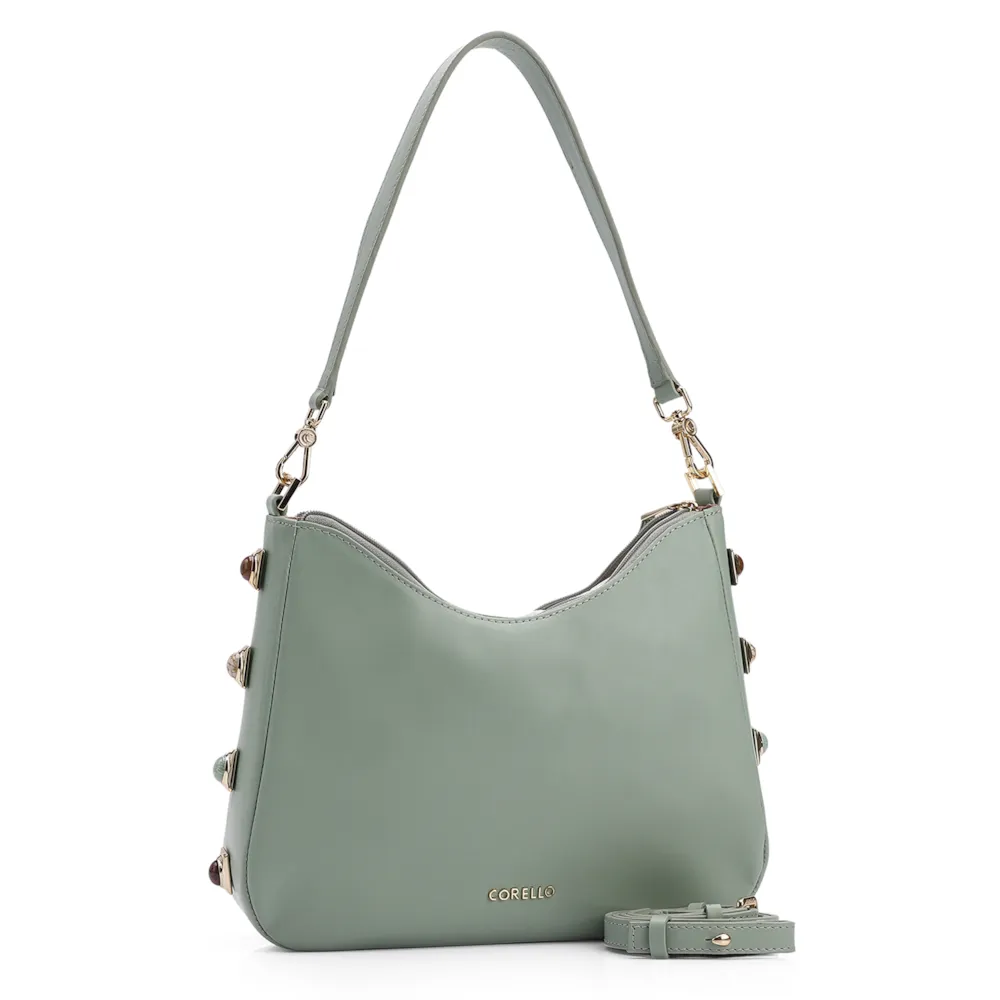 Bolsa De Ombro Couro Verde - imagem 3