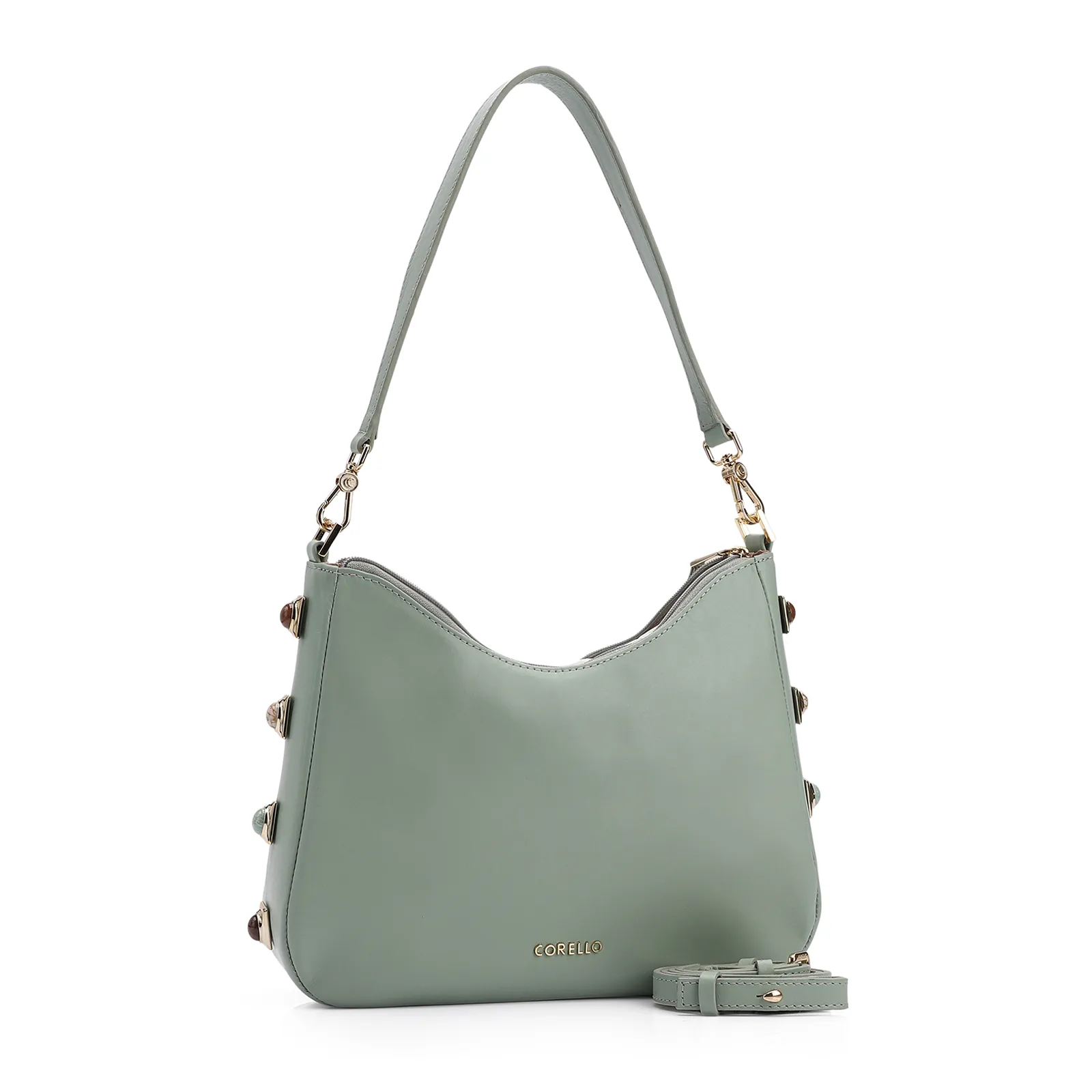 Bolsa De Ombro Couro Verde