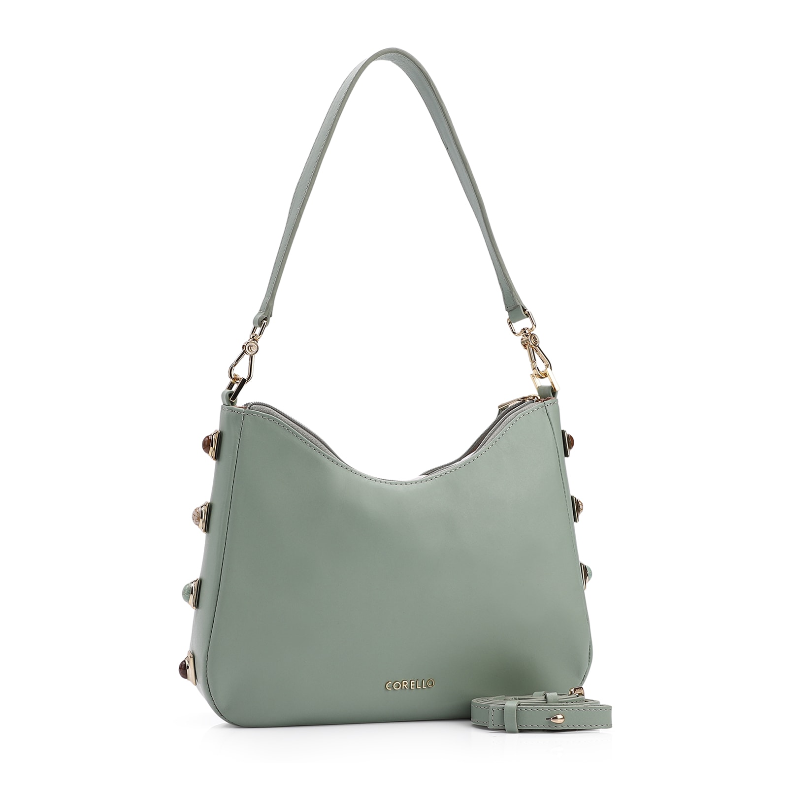 Bolsa De Ombro Couro Verde