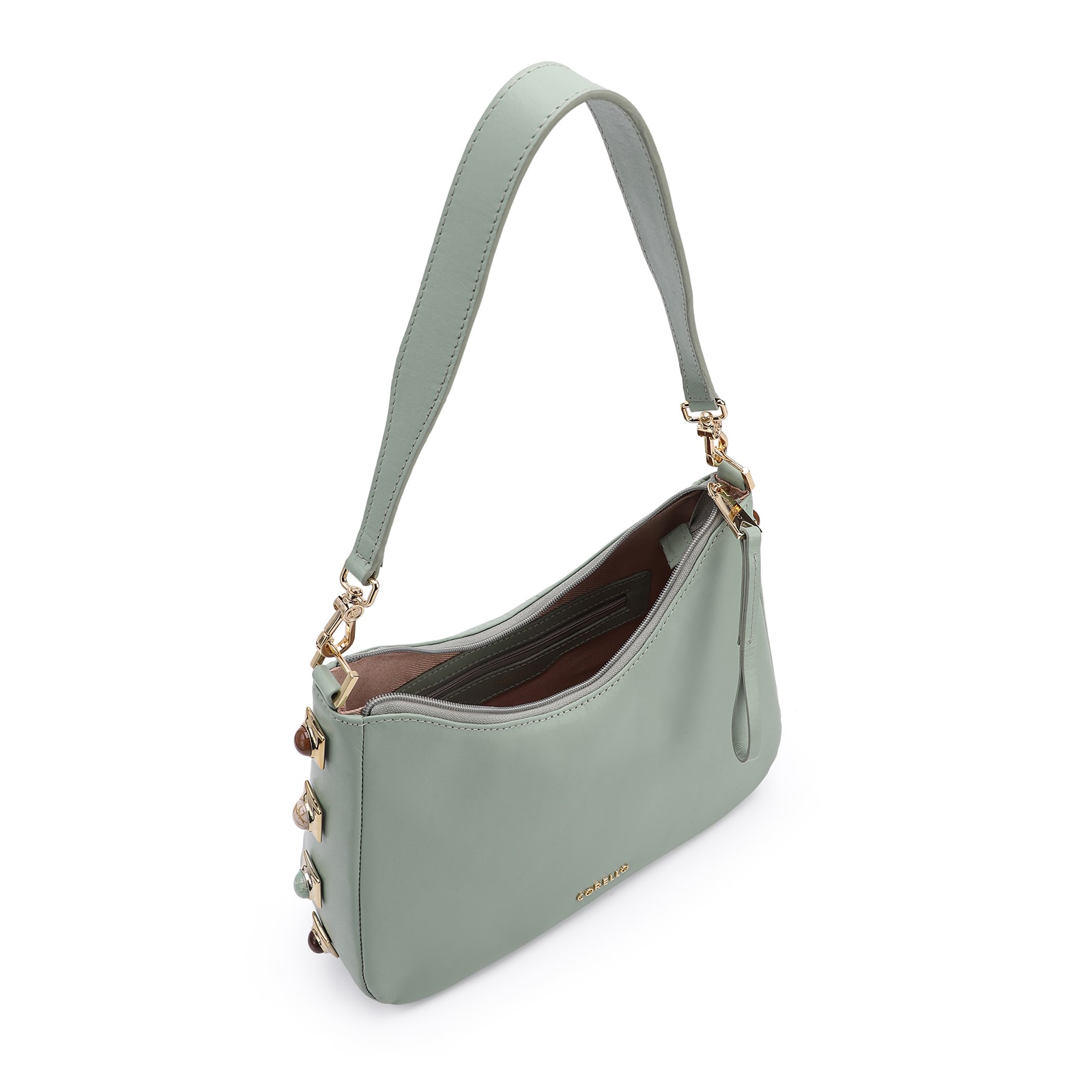 Bolsa De Ombro Couro Verde