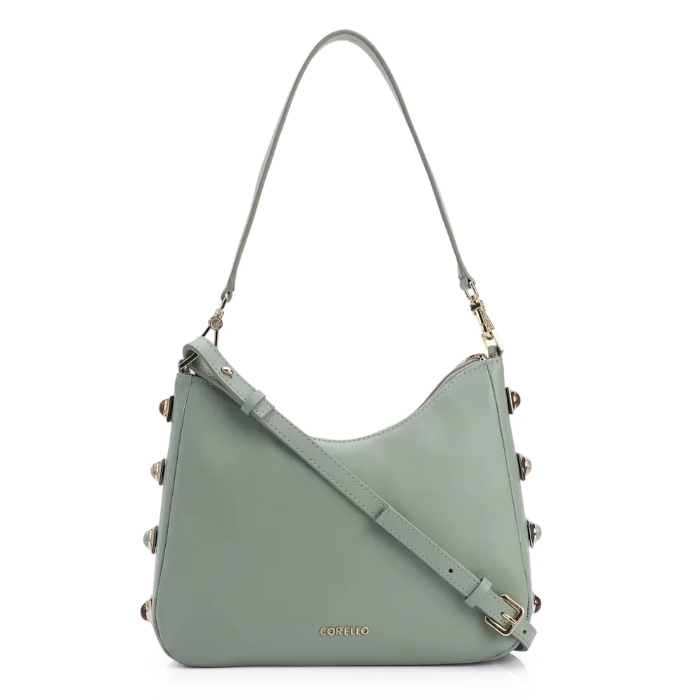 Bolsa De Ombro Couro Verde