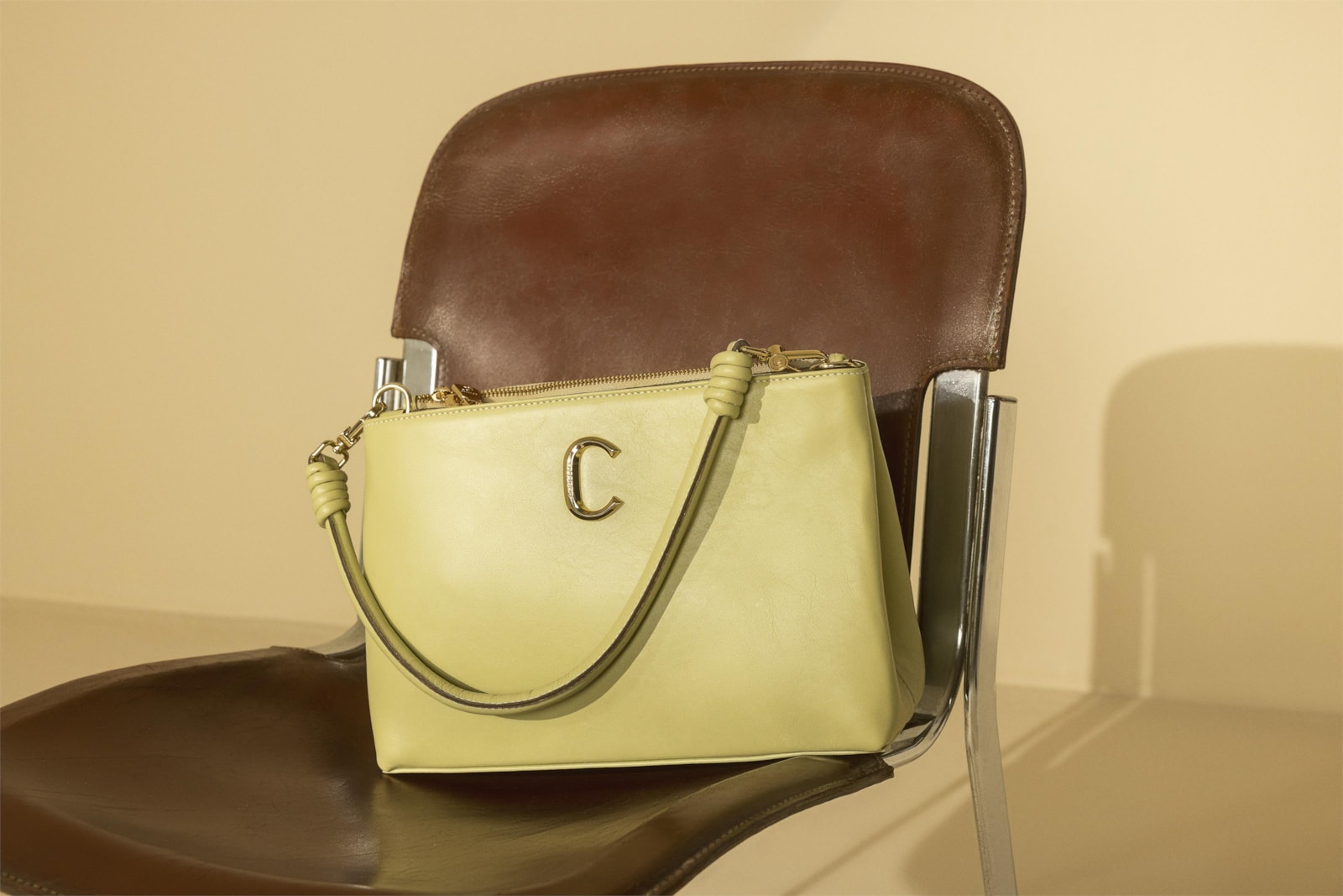 Bolsa De Ombro Couro Verde