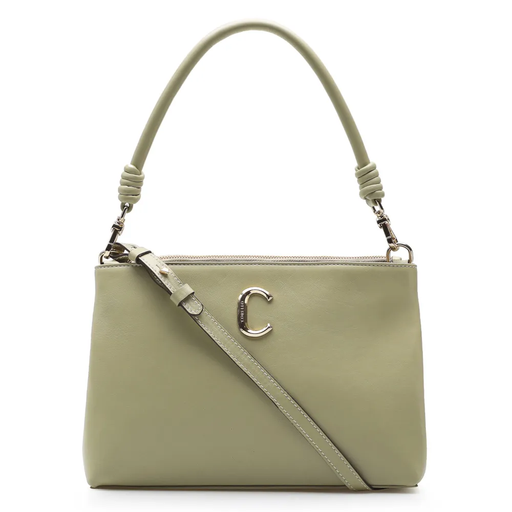 Bolsa De Ombro Couro Verde