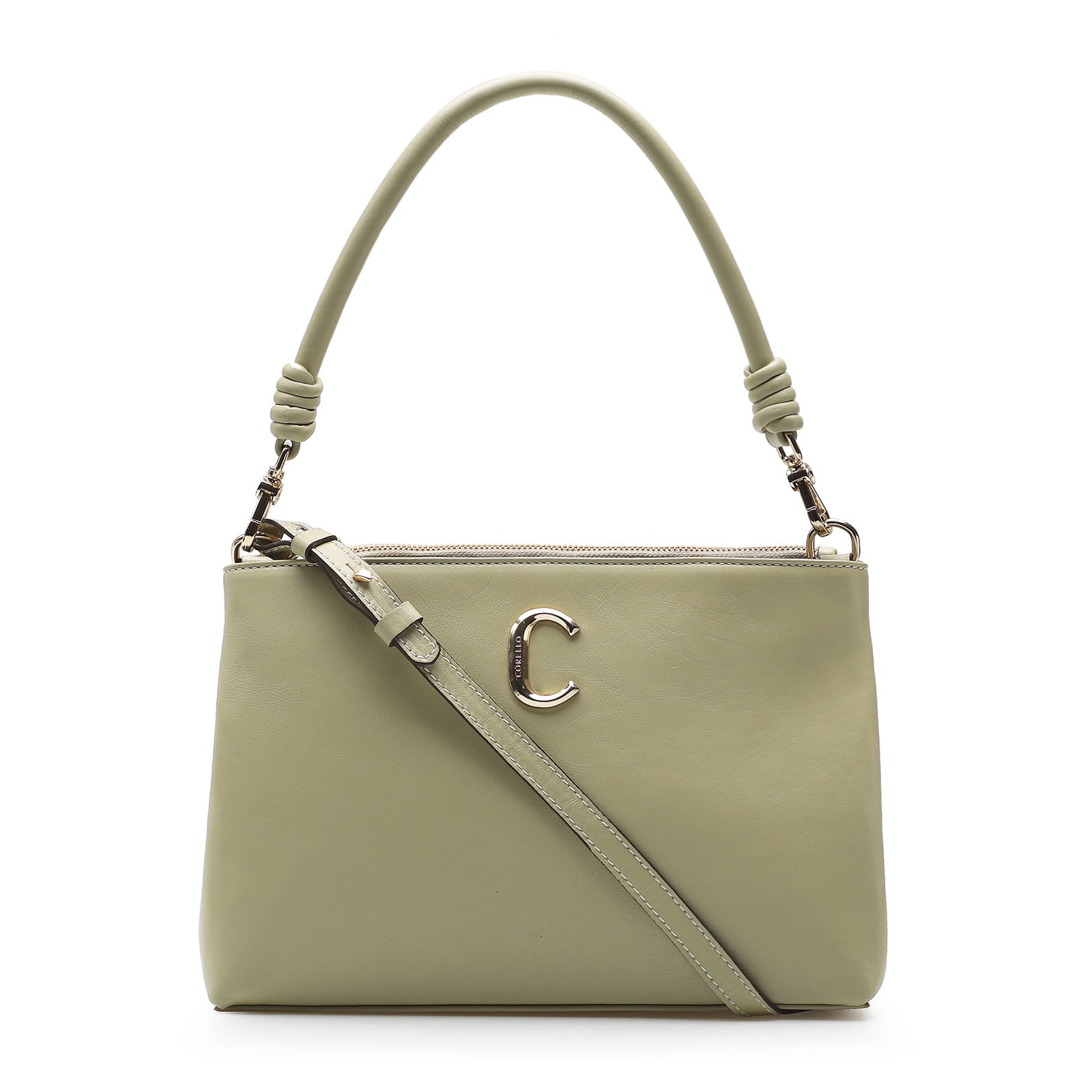 Bolsa De Ombro Couro Verde