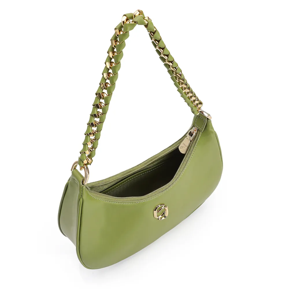 Bolsa De Ombro Couro Verde - imagem 4