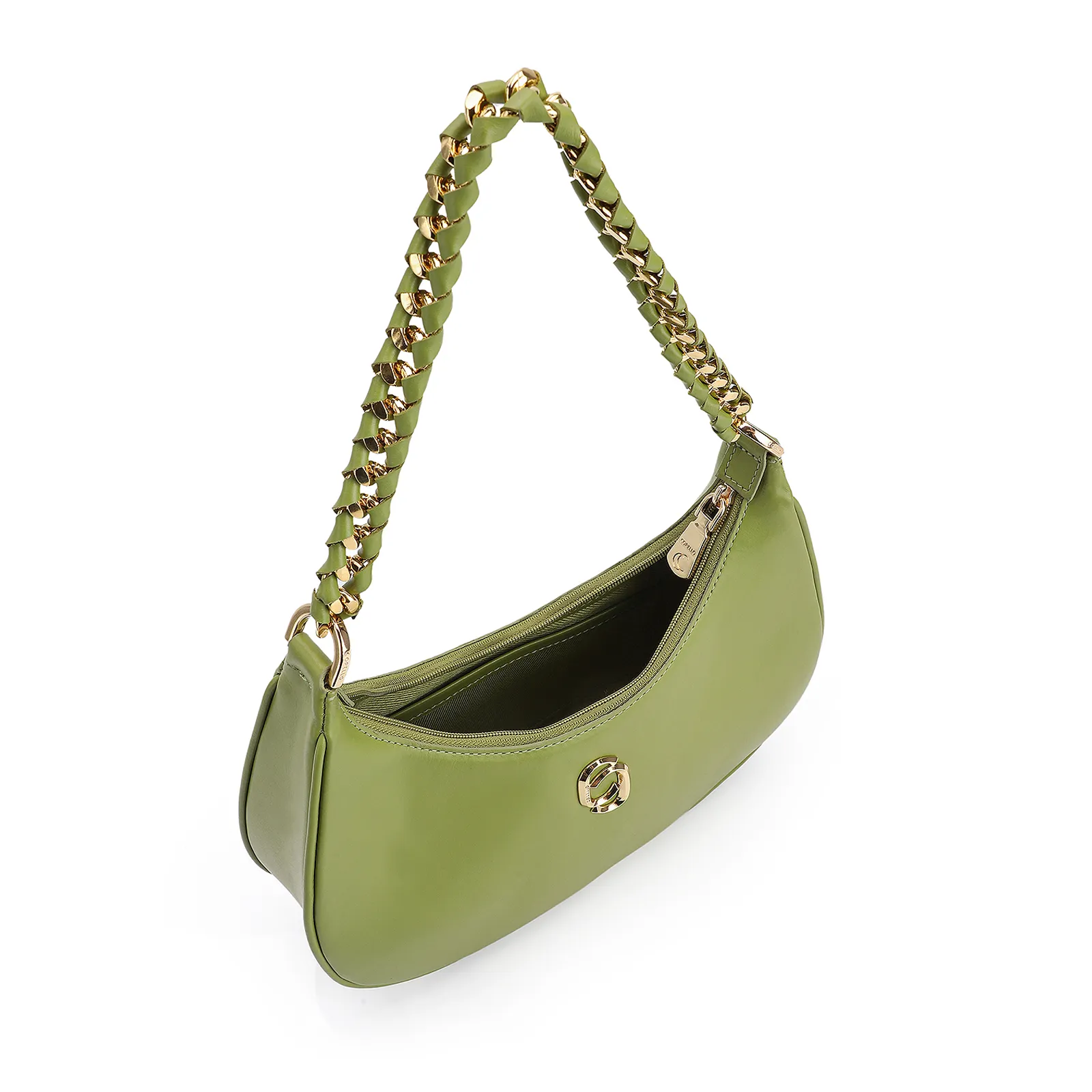 Bolsa De Ombro Couro Verde