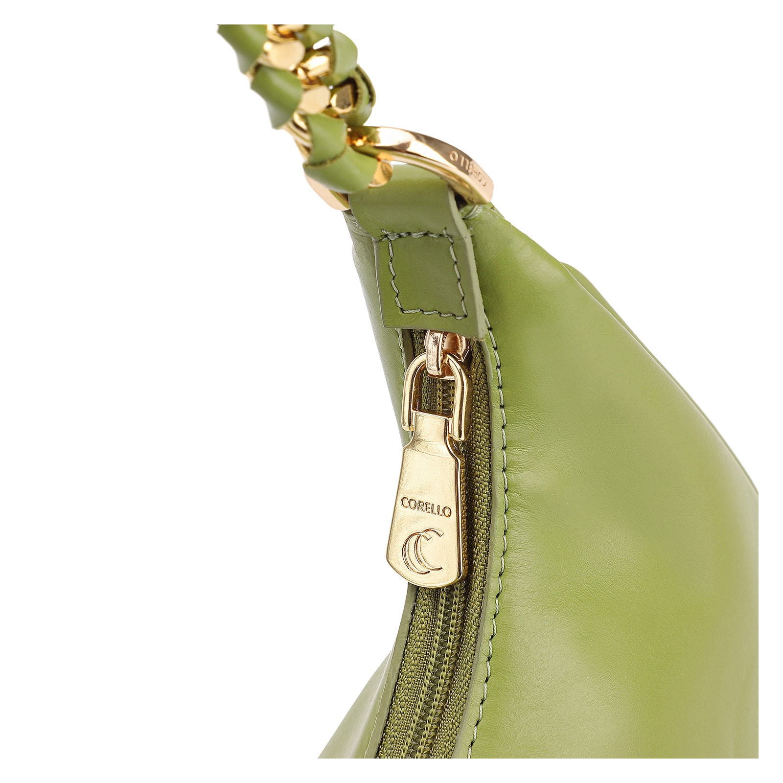 Bolsa De Ombro Couro Verde