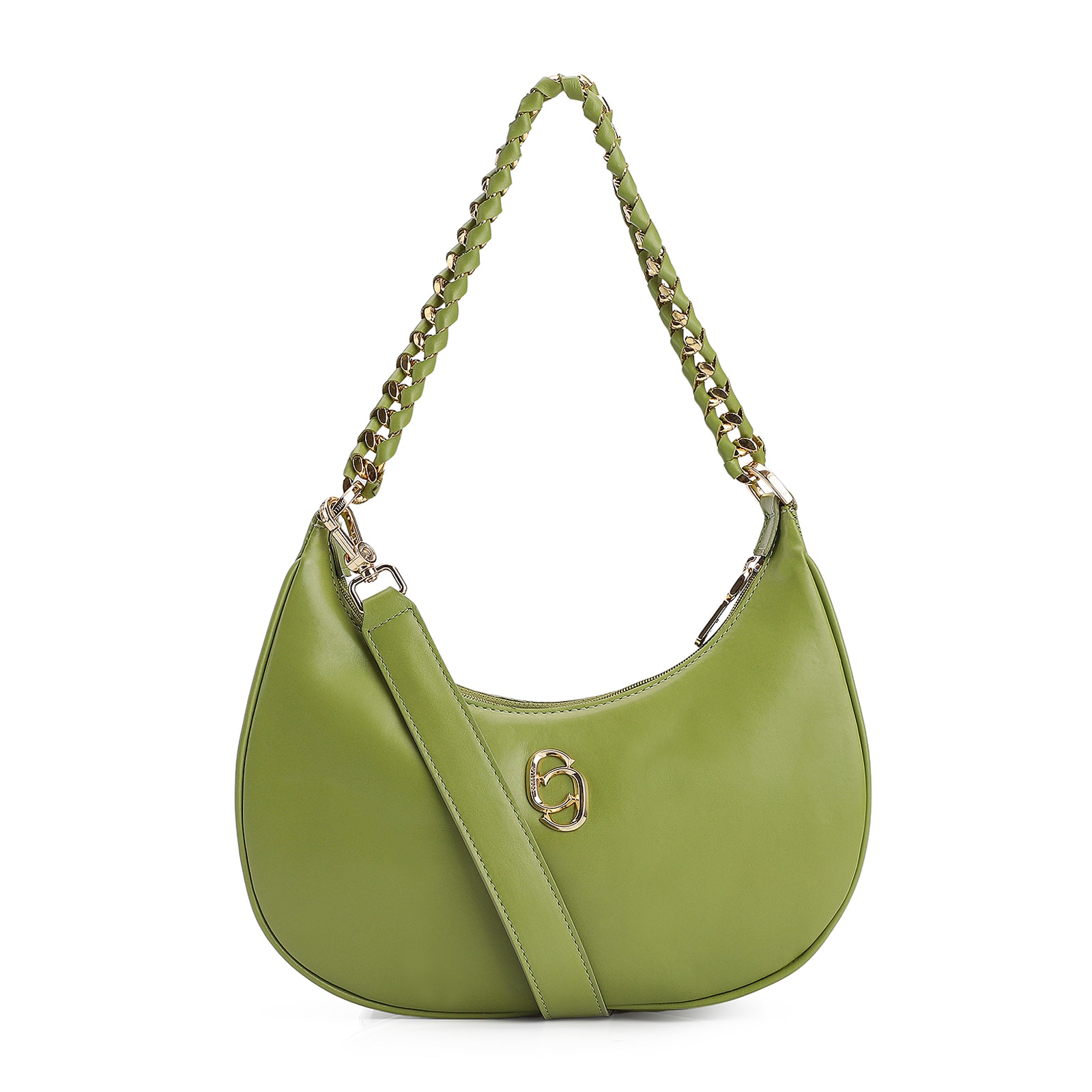 Bolsa De Ombro Couro Verde