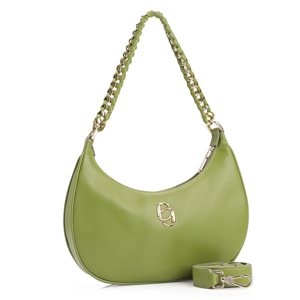 Bolsa De Ombro Couro Verde - imagem 2