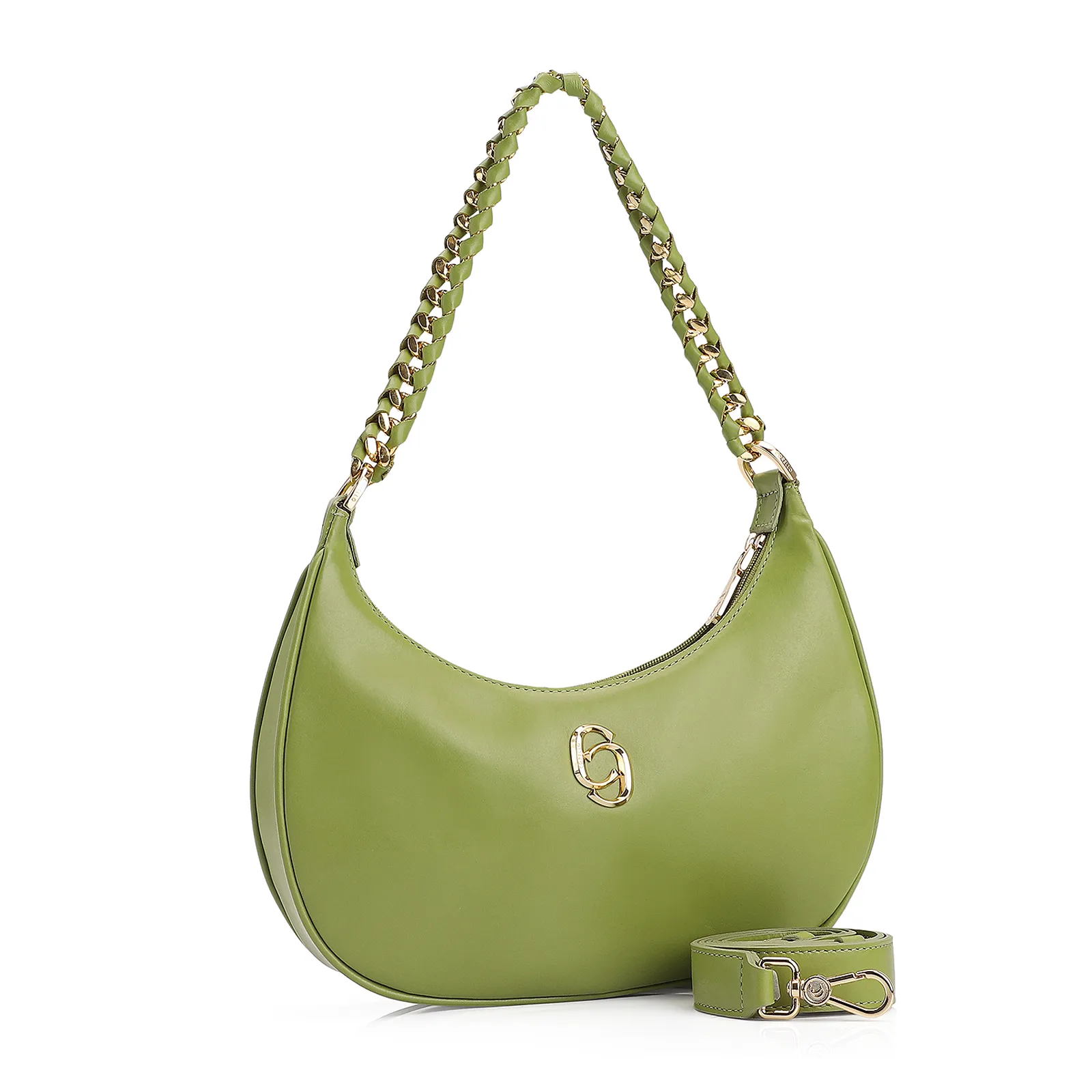 Bolsa De Ombro Couro Verde