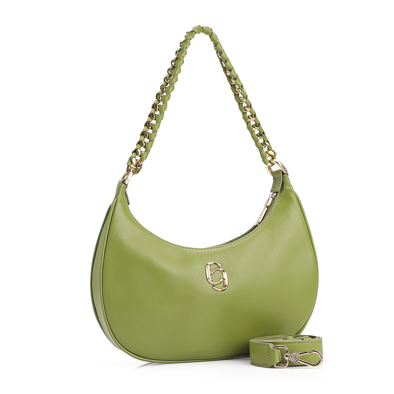 Bolsa De Ombro Couro Verde