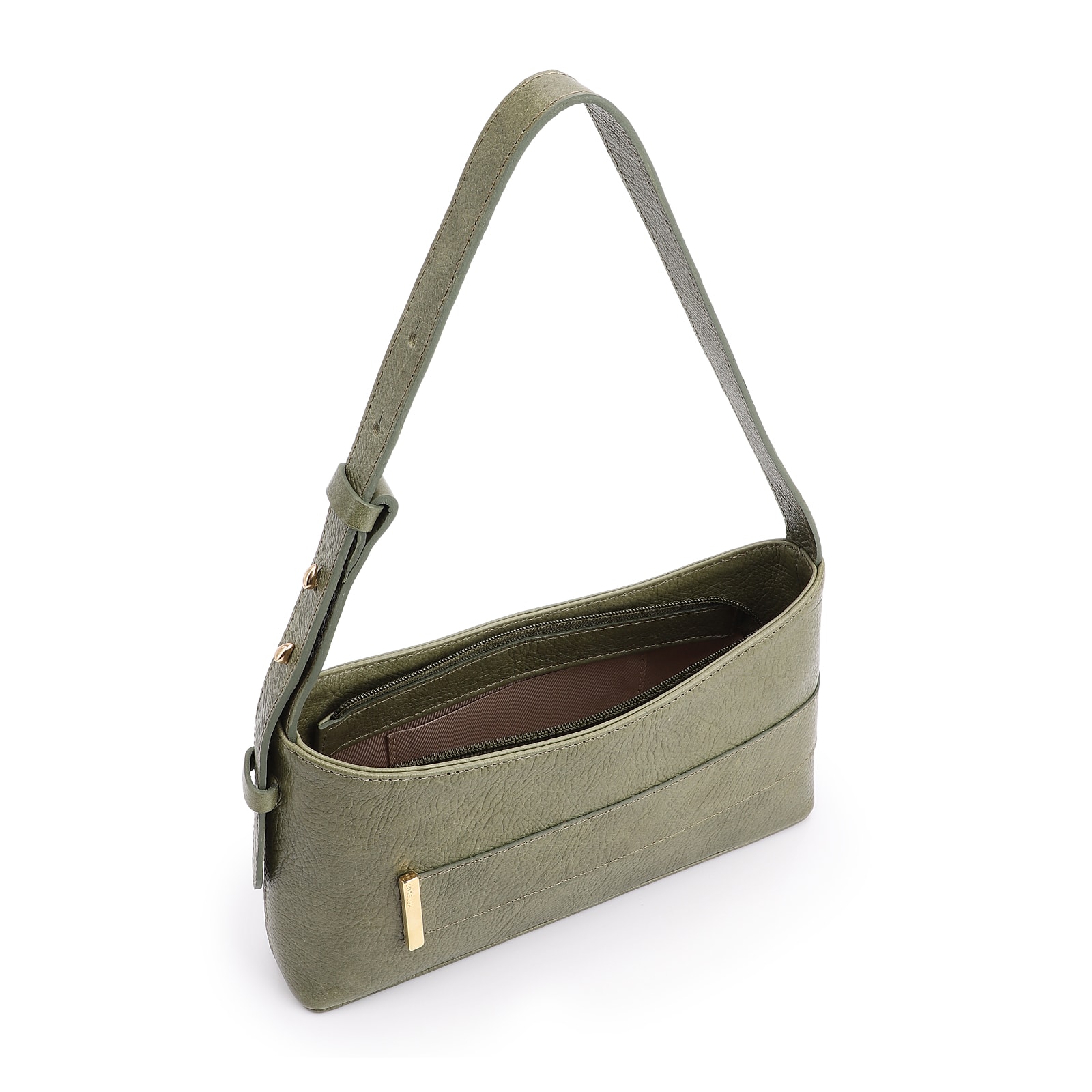 Bolsa De Ombro Couro Verde