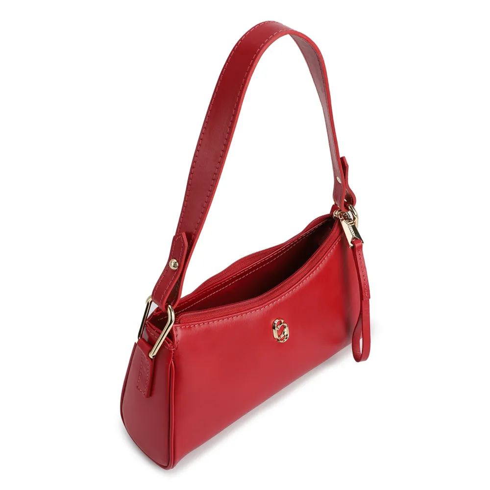 Bolsa De Ombro Couro Vermelho - imagem 4