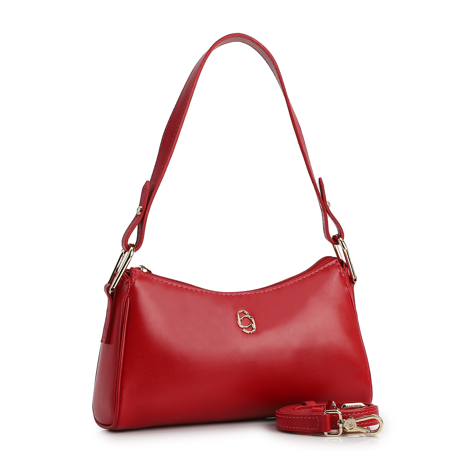 Bolsa De Ombro Couro Vermelho