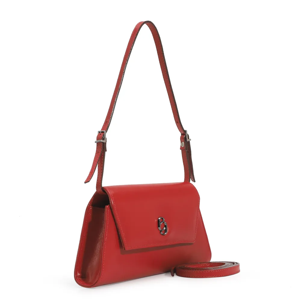 Bolsa De Ombro Couro Vermelho - imagem 3