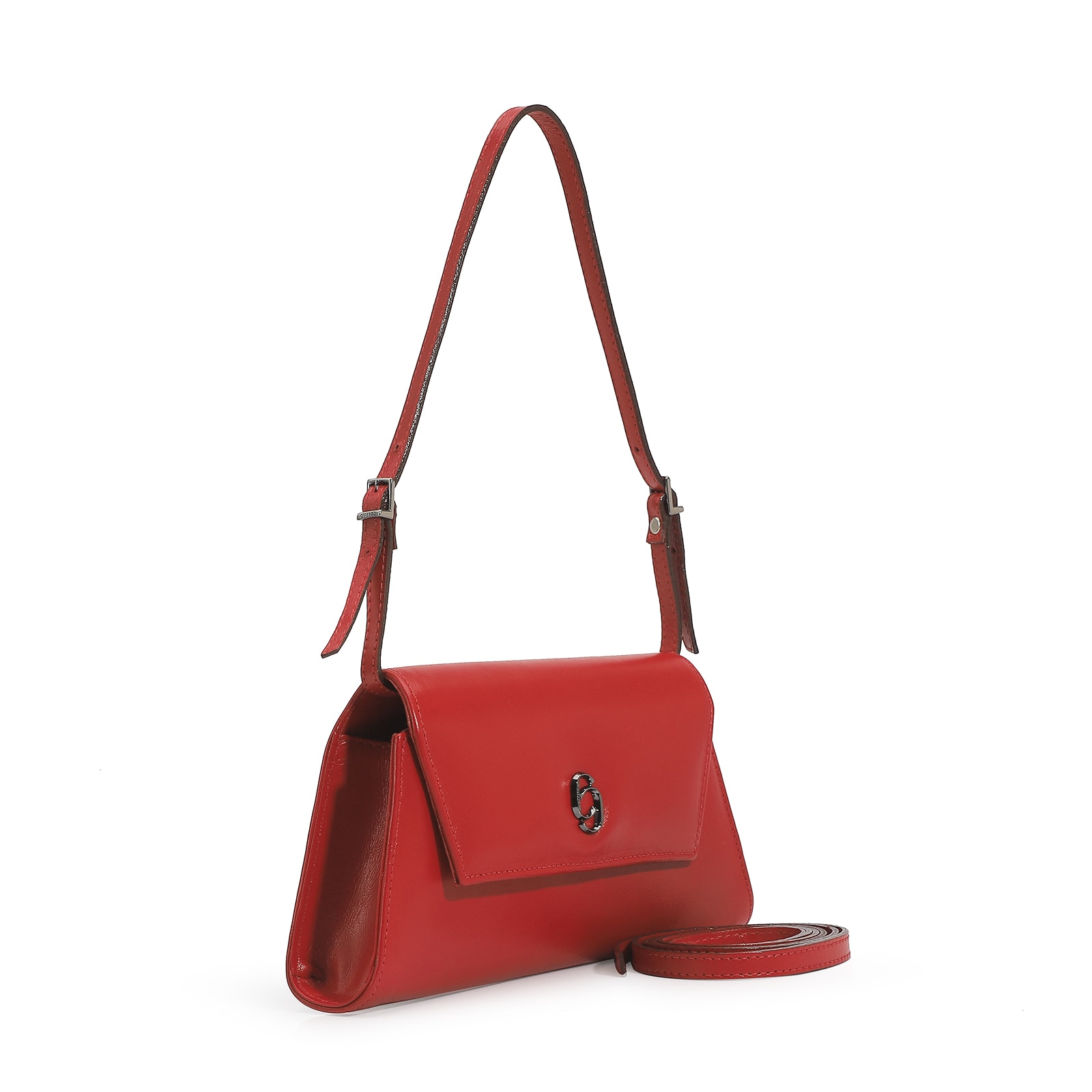 Bolsa De Ombro Couro Vermelho