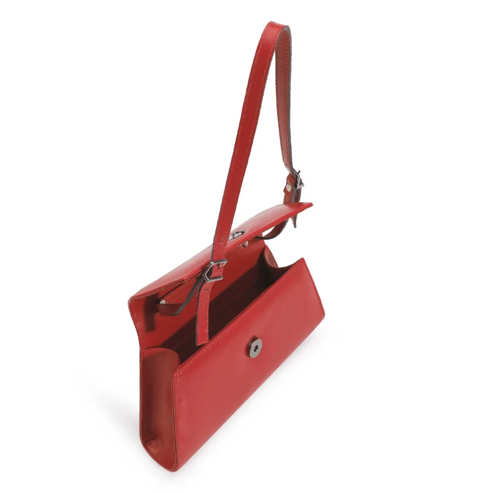 Bolsa De Ombro Couro Vermelho - imagem 5