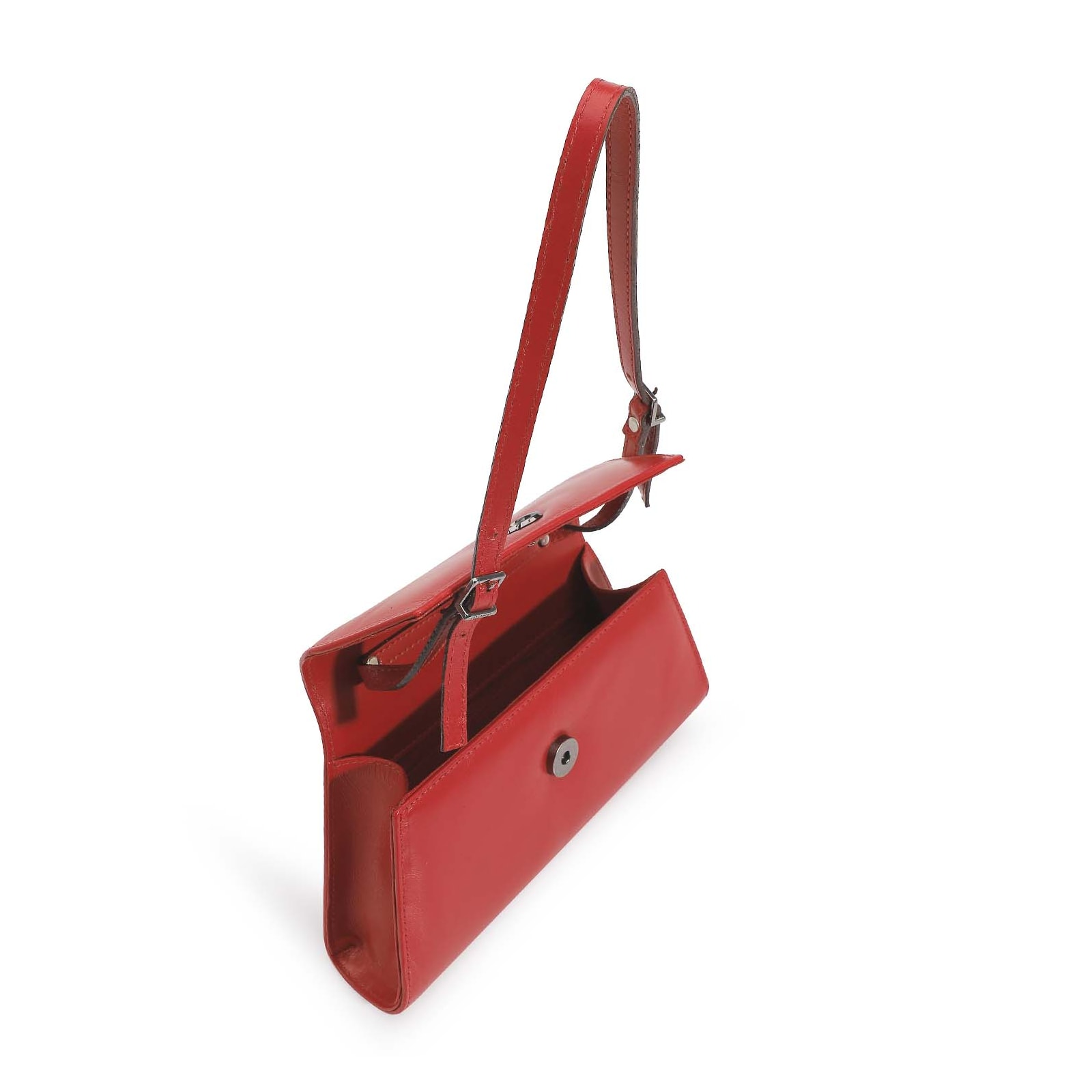 Bolsa De Ombro Couro Vermelho