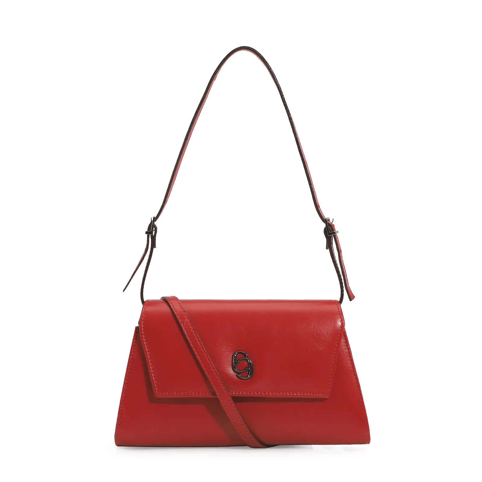 Bolsa De Ombro Couro Vermelho