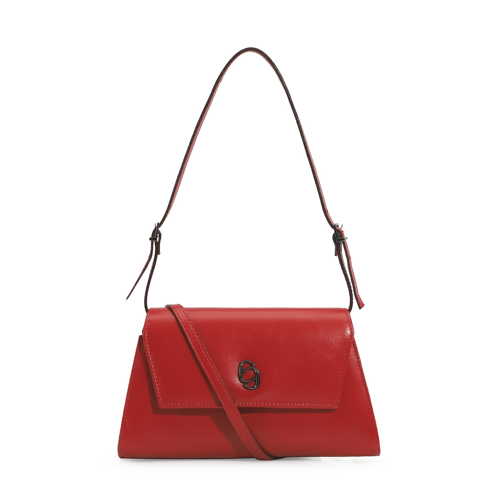 Bolsa De Ombro Couro Vermelho