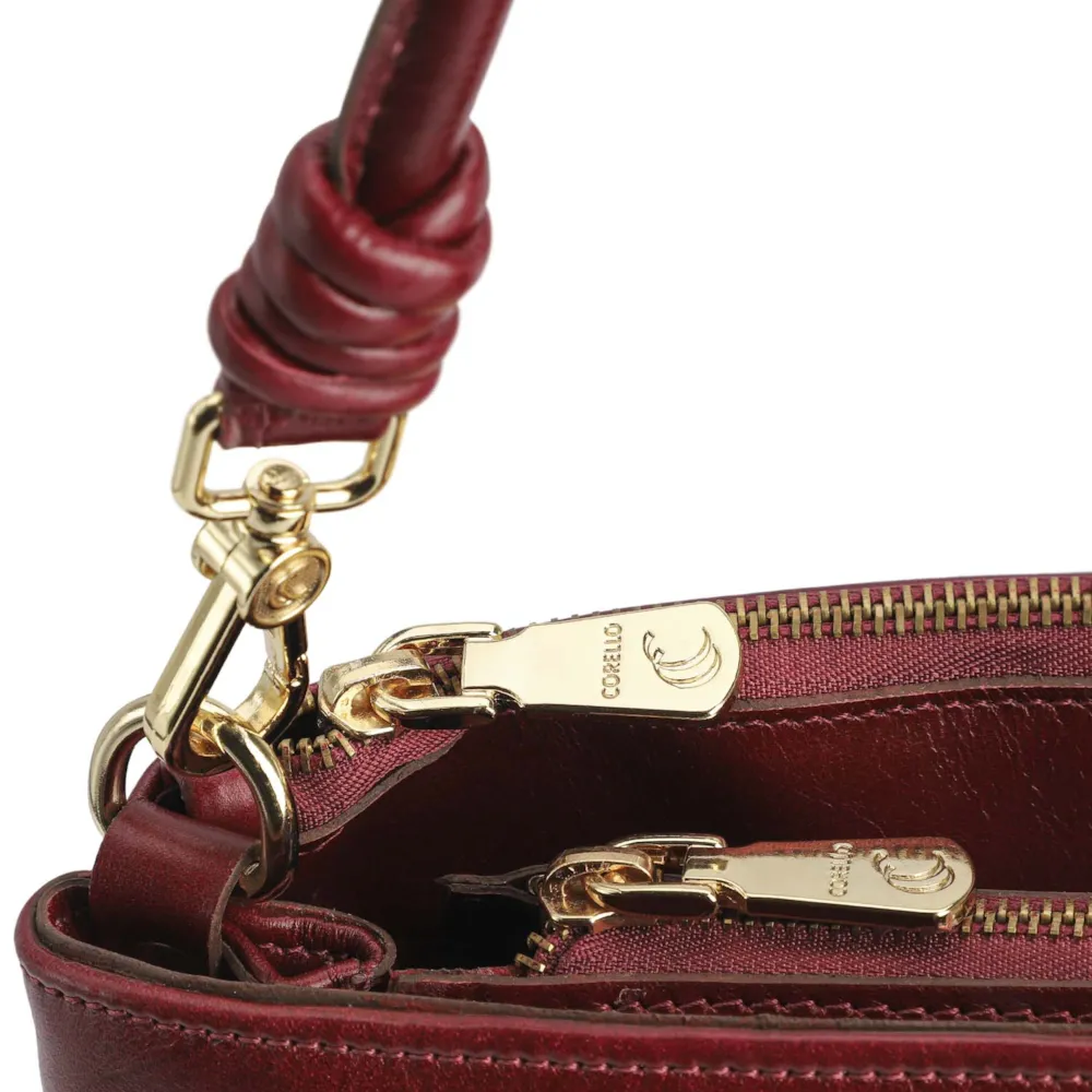 Bolsa De Ombro Couro Vermelho - imagem 5