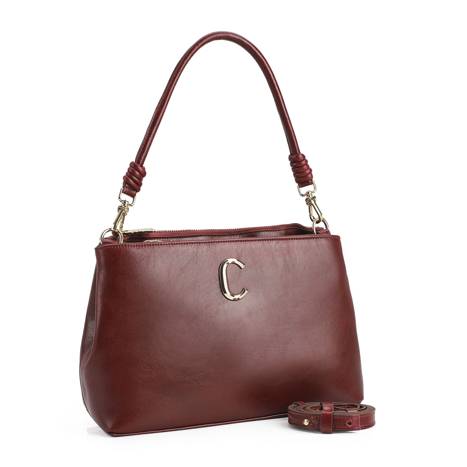 Bolsa De Ombro Couro Vermelho