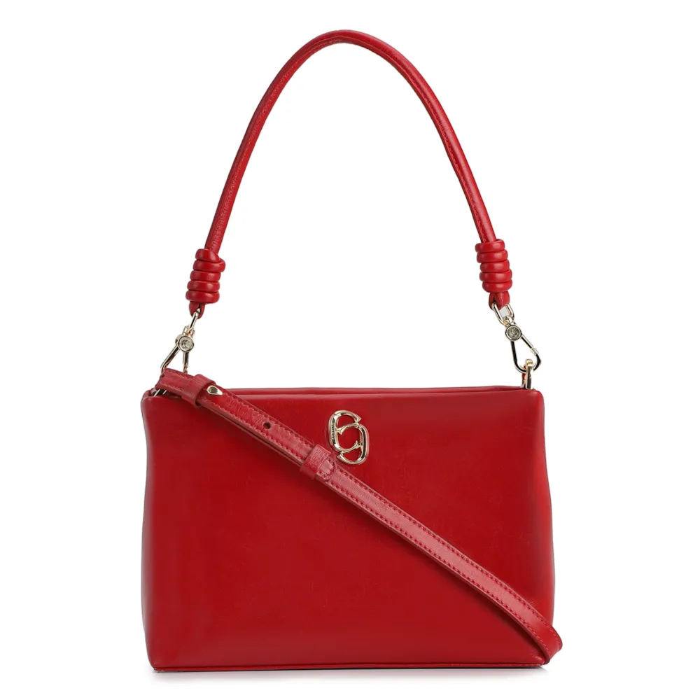Bolsa De Ombro Couro Vermelho