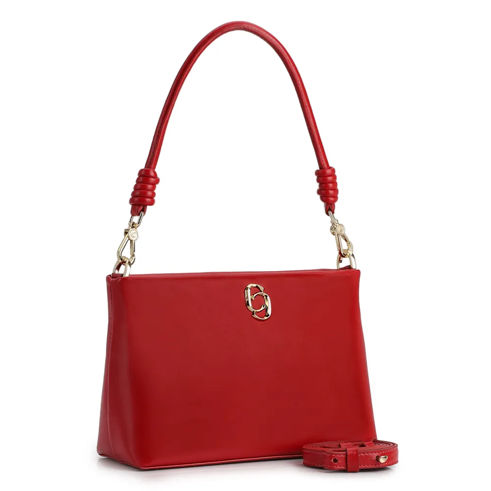Bolsa De Ombro Couro Vermelho - imagem 2