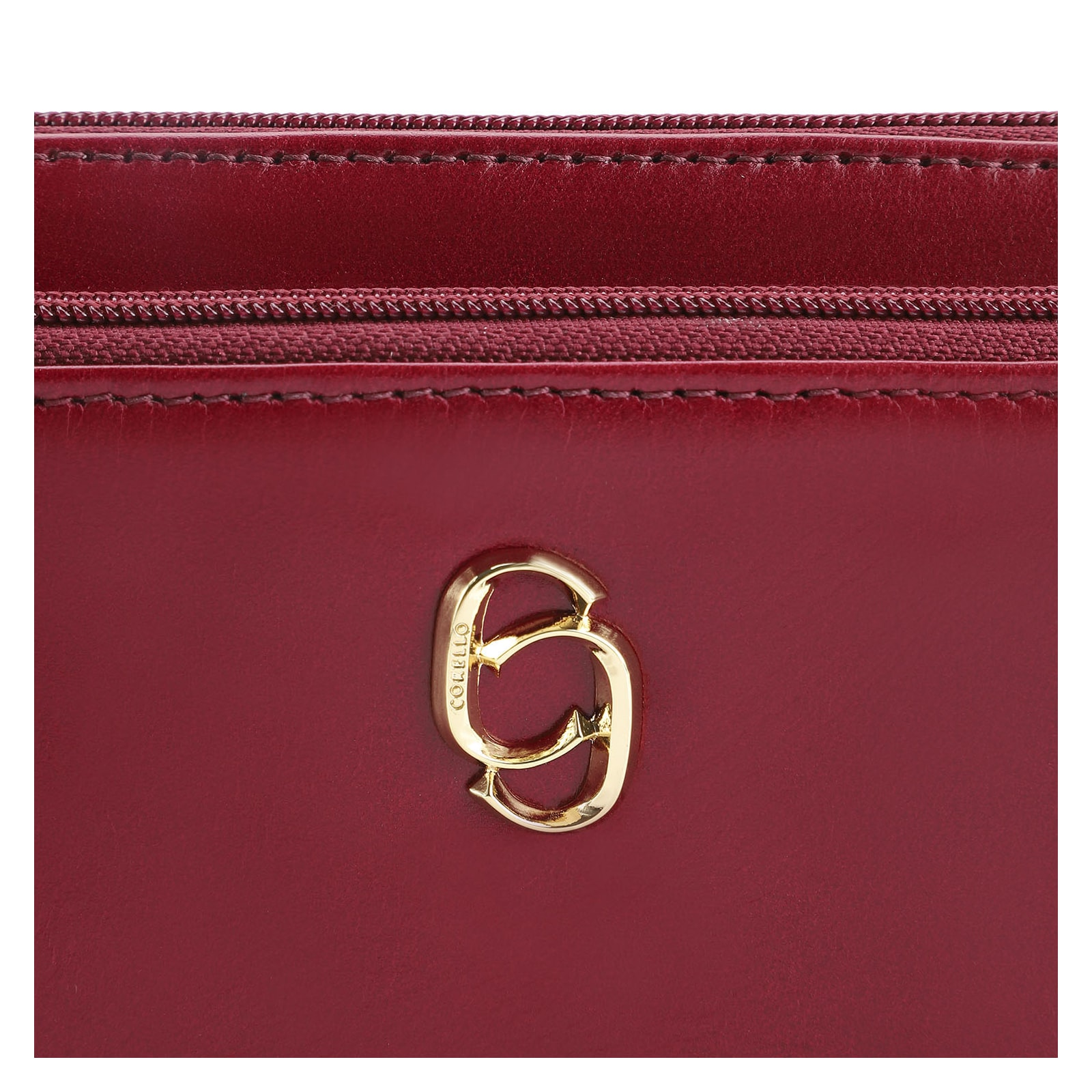 Bolsa De Ombro Couro Vermelho Cereja