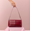 Bolsa De Ombro Couro Vermelho Cereja/Verniz Vermelho Cereja - imagem 2