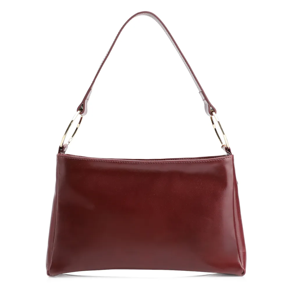 Bolsa De Ombro Couro Vinho - imagem 3