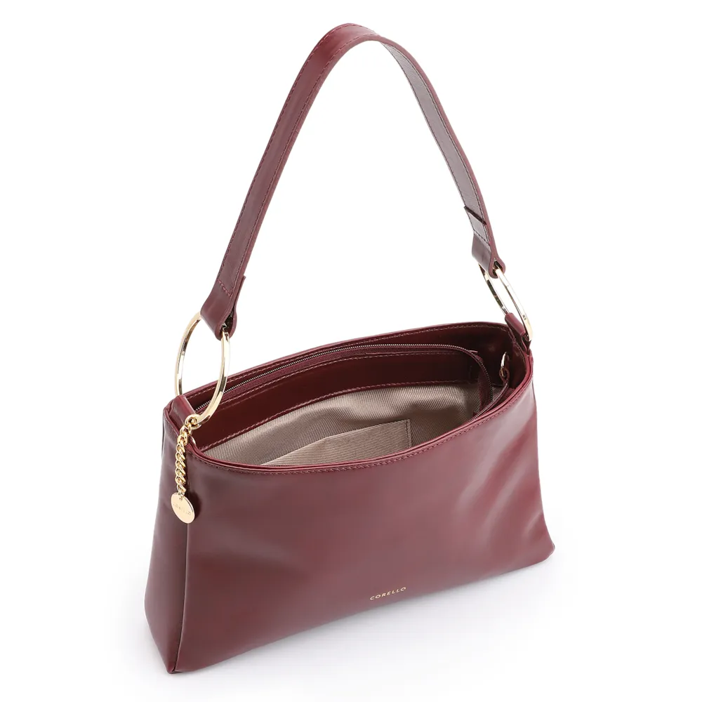 Bolsa De Ombro Couro Vinho - imagem 4