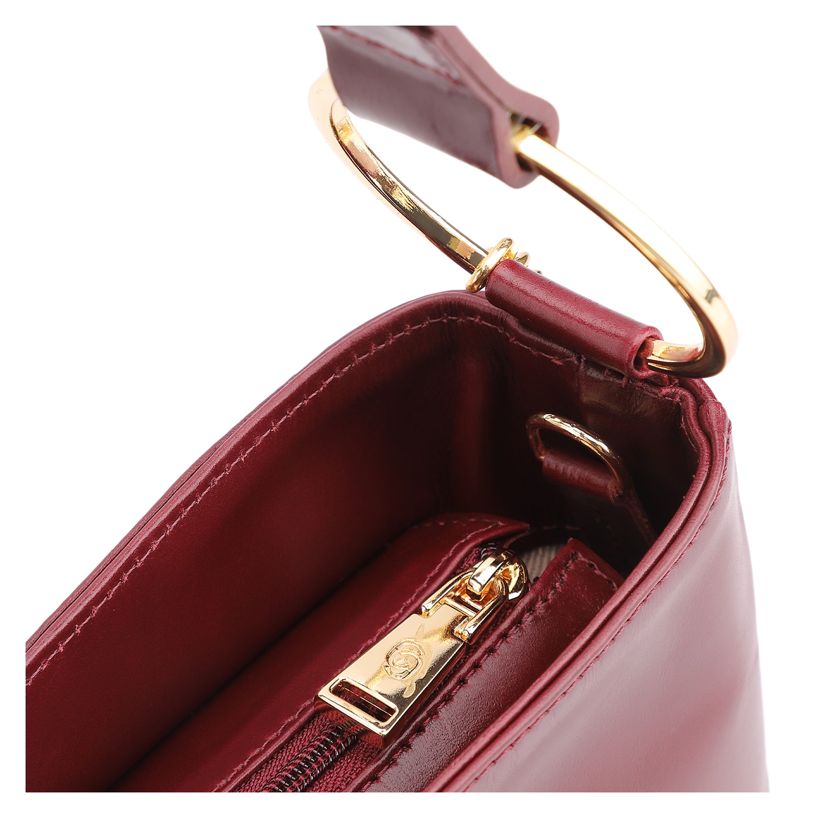 Bolsa De Ombro Couro Vinho