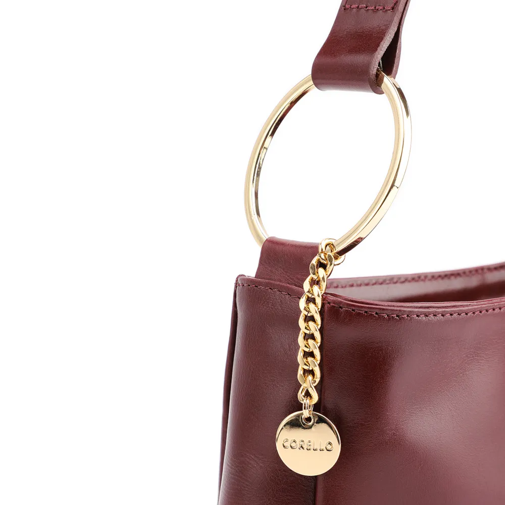 Bolsa De Ombro Couro Vinho - imagem 6