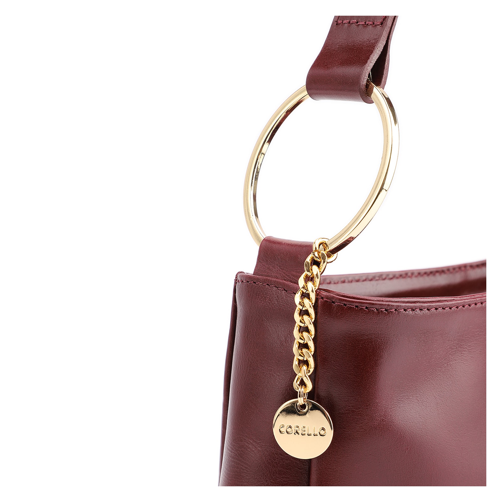 Bolsa De Ombro Couro Vinho