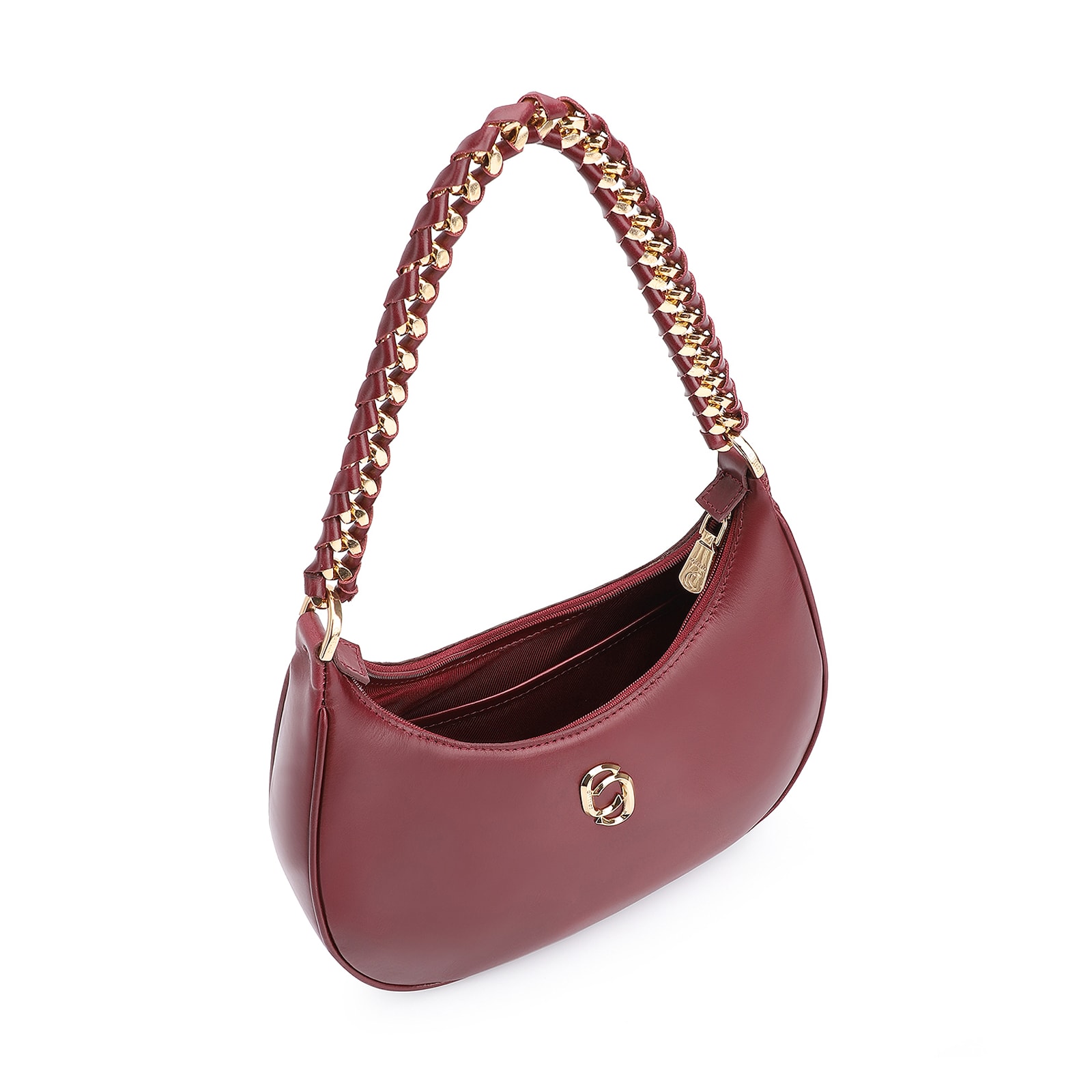 Bolsa De Ombro Couro Vinho