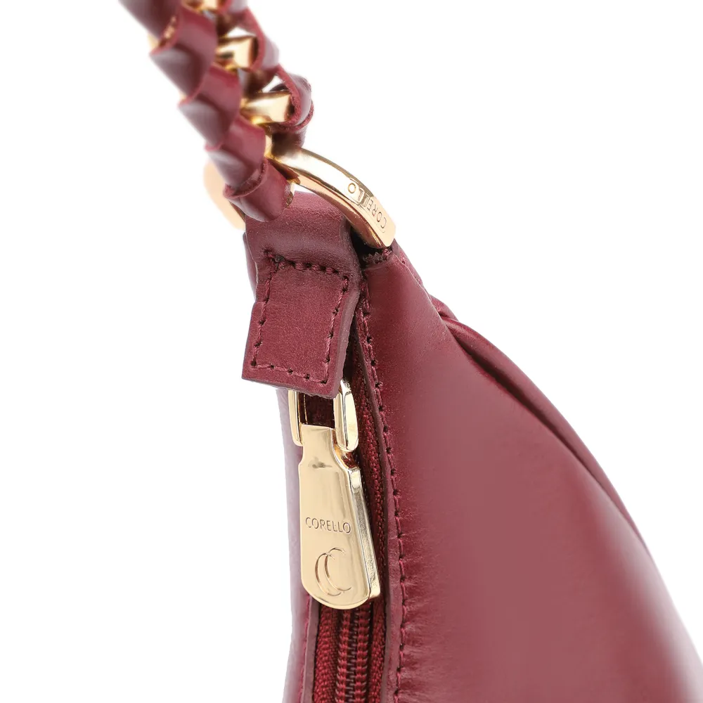 Bolsa De Ombro Couro Vinho - imagem 5