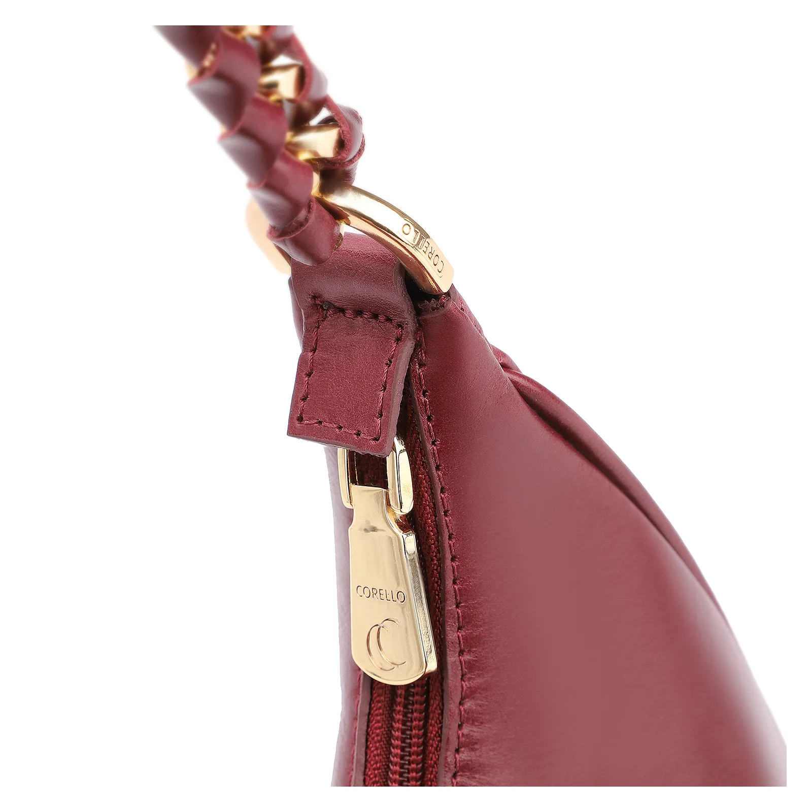 Bolsa De Ombro Couro Vinho