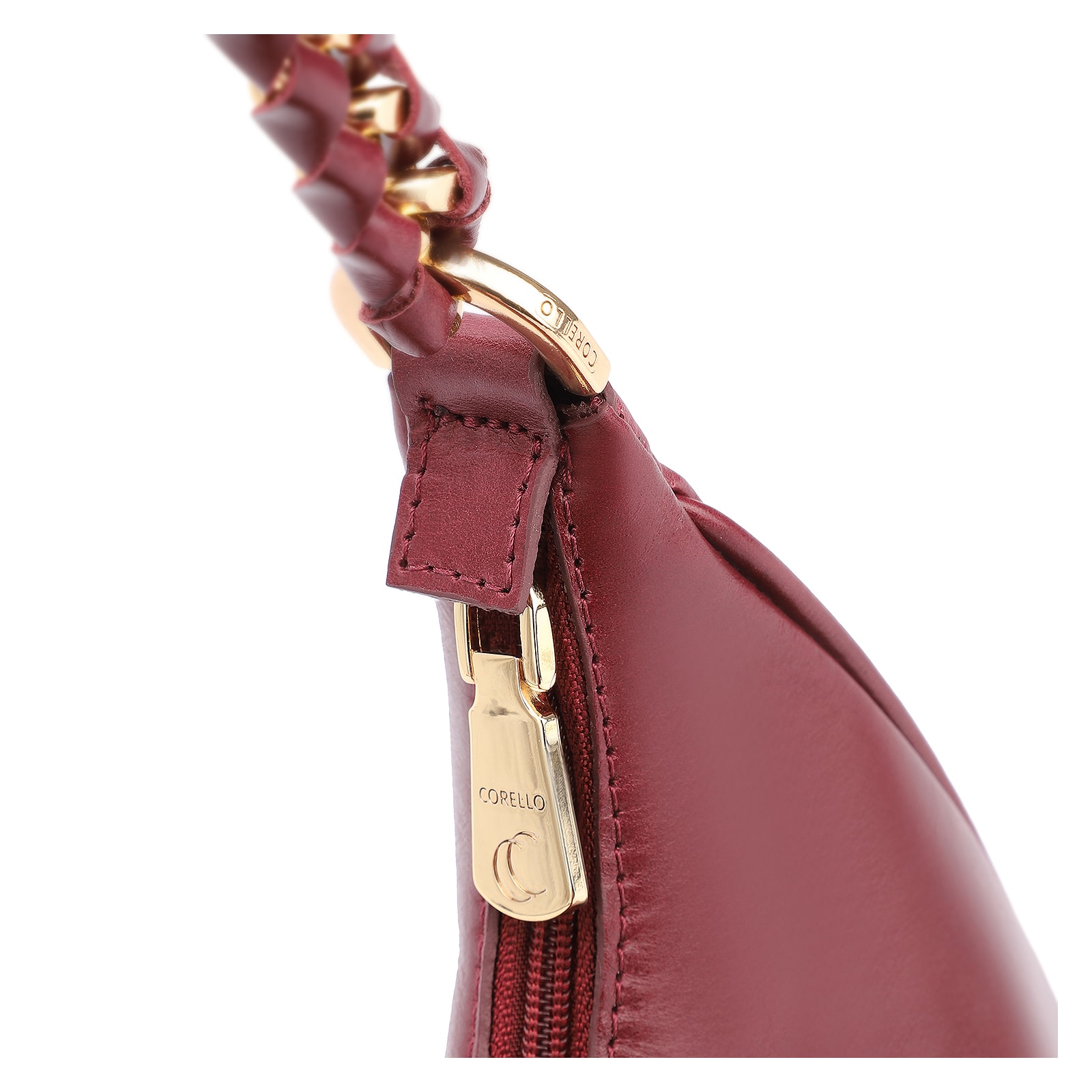 Bolsa De Ombro Couro Vinho