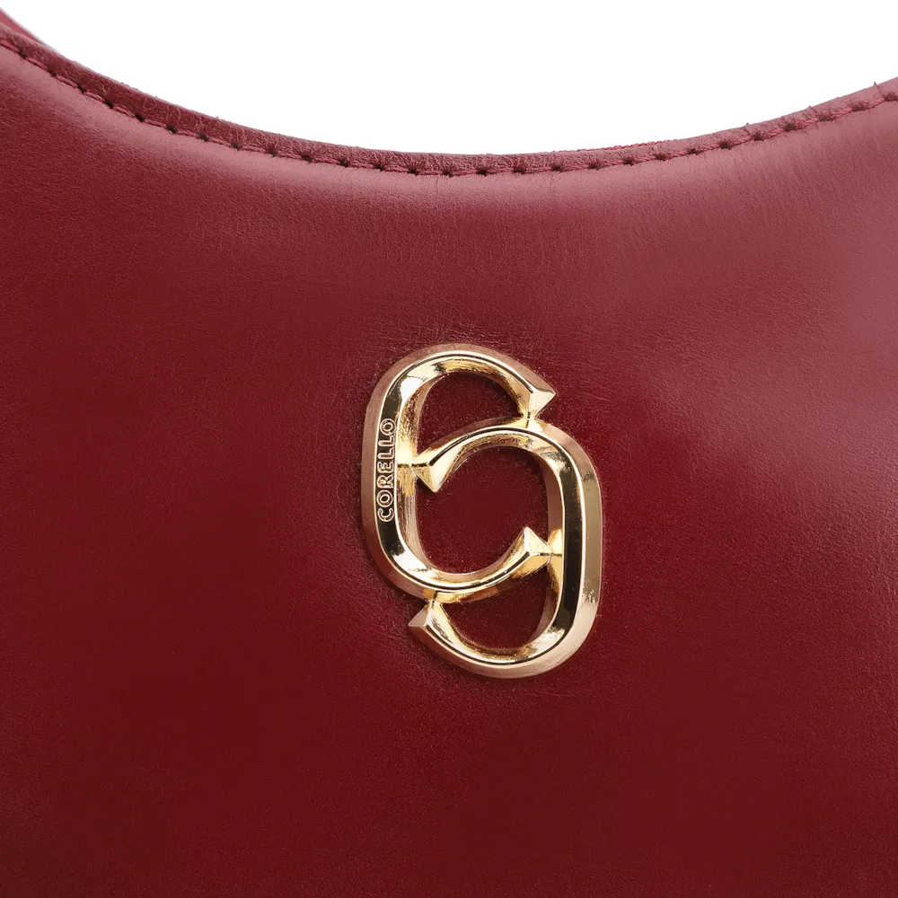 Bolsa De Ombro Couro Vinho - imagem 6